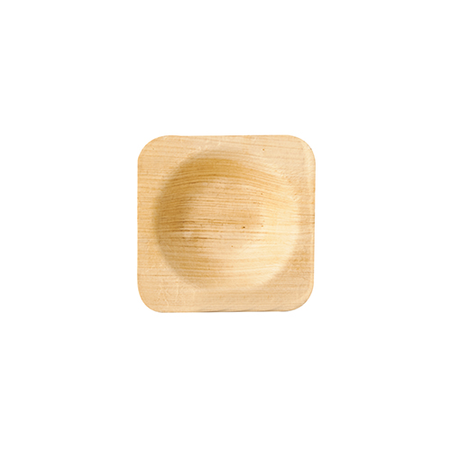 25 Schalen, Palmblatt "pure" eckig 6 cm x 6 cm x 1,3 cm