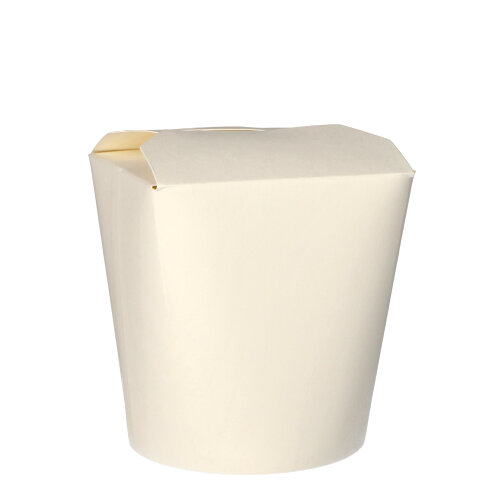 50 Pastaboxen, Pappe rund 950 ml 11 cm x 10,5 cm x 9,3 cm weiss