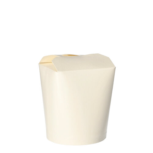 50 Snackboxen "ASIA" rund 550 ml 10 cm x 8,5 cm x 7,5 cm weiss