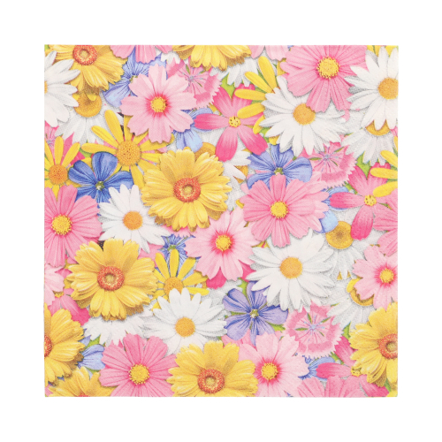 20 Servietten, 3-lagig 1/4-Falz 33 cm x 33 cm "Daisies Mix"