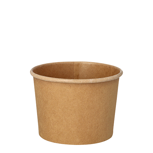 25 Suppenbecher, Pappe rund 350 ml Ø 9,8 cm · 7 cm braun
