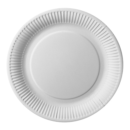 12 Teller, Pappe "pure" rund Ø 26 cm weiss