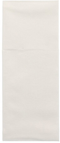 100 Bestecktaschen, Airlaid 40 cm x 48 cm weiss mit Besteckfalz