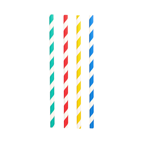 100 Shake-Halme, Papier Ø 8 mm · 21 cm farbig sortiert "Stripes"
