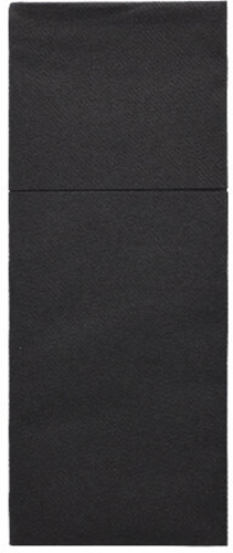 100 Bestecktaschen, Airlaid 40 cm x 48 cm schwarz "Premium" mit Besteckfalz