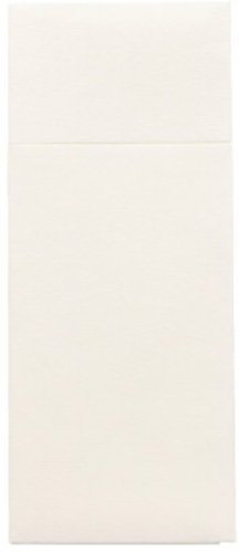 100 Bestecktaschen, Airlaid 40 cm x 33 cm weiss mit Besteckfalz
