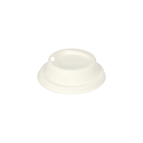 50 Dom-Deckel, Zuckerrohr "pure" rund Ø 8 cm · 2,5 cm weiss