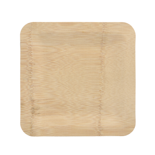 10 Teller, Bambus "pure" eckig 1,5 cm x 25,5 cm x 25,5 cm