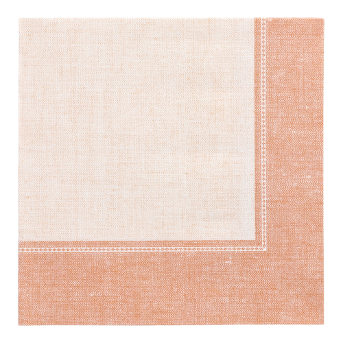 50 Servietten "ROYAL Collection" 1/4-Falz 40 cm x 40 cm terracotta "Linum"