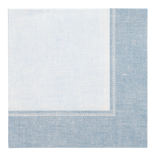 50 Servietten "ROYAL Collection" 1/4-Falz 40 cm x 40 cm arktikblau "Linum"