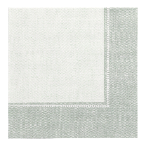 50 Servietten "ROYAL Collection" 1/4-Falz 40 cm x 40 cm jadegrün "Linum"