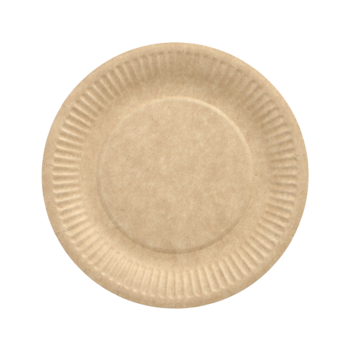 50 Teller, Pappe "pure" rund Ø 19 cm braun