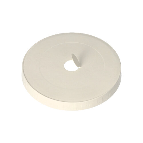 50 Deckel für Trinkbecher, Pappe rund Ø 9 cm weiss mit Lochung