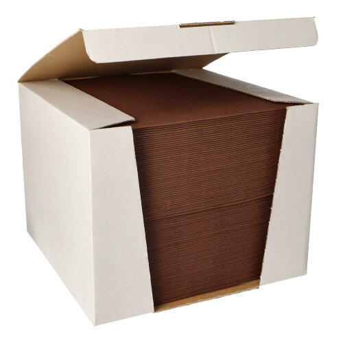 100 Servietten "ROYAL Collection" 1/4-Falz 40 cm x 40 cm braun