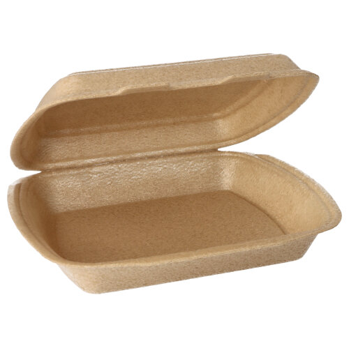 50 Menüboxen mit Klappdeckel, XPP ungeteilt 7 cm x 20,5 cm x 24 cm beige