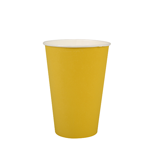 20 Trinkbecher, Pappe 0,2 L Ø 7 cm · 9,7 cm gelb