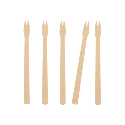 250 Pommes-Frites-Gabeln, Papier "pure" 13,5 cm braun