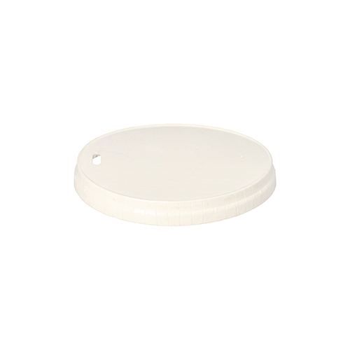 50 Deckel für Trinkbecher, Pappe rund Ø 9 cm weiss