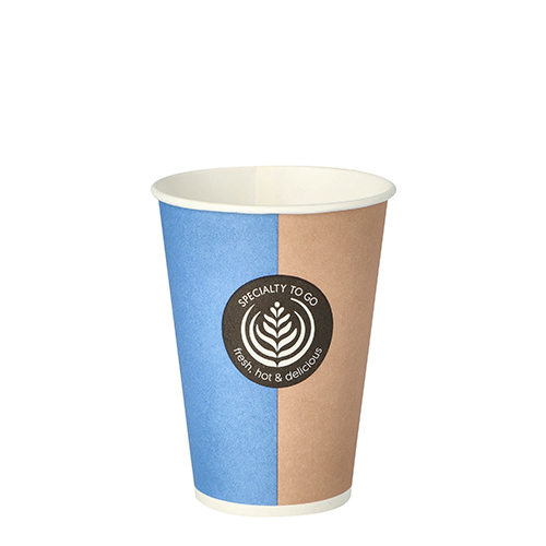100 Trinkbecher, Pappe "To Go" 0,18 L Ø 7,01 cm · 9,2 cm "Barista Time"