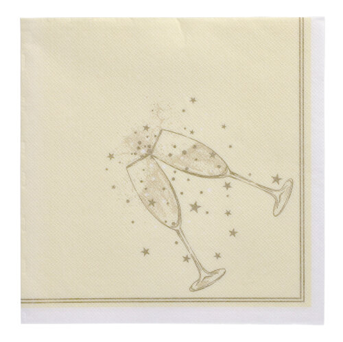 20 Servietten "ROYAL Collection" 1/4-Falz 40 cm x 40 cm gold "Festivity"