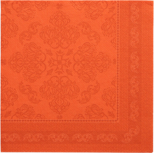 50 Servietten "ROYAL Collection" 1/4-Falz 40 cm x 40 cm nektarine "Arabesque"