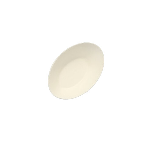 50 Fingerfood - Schalen, Zuckerrohr "pure" 20 ml 2,7 cm x 5 cm x 8 cm weiss "Egg"