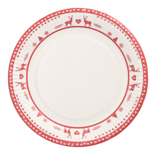 10 Teller, Pappe rund Ø 23 cm "Rennes"