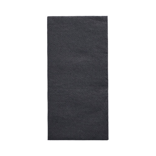 150 Servietten "DAILY Collection" 1/8-Falz 32 cm x 32 cm schwarz
