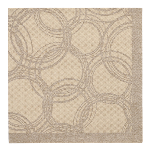 50 Servietten "ROYAL Collection" 1/4-Falz 40 cm x 40 cm sand "Bubbles"