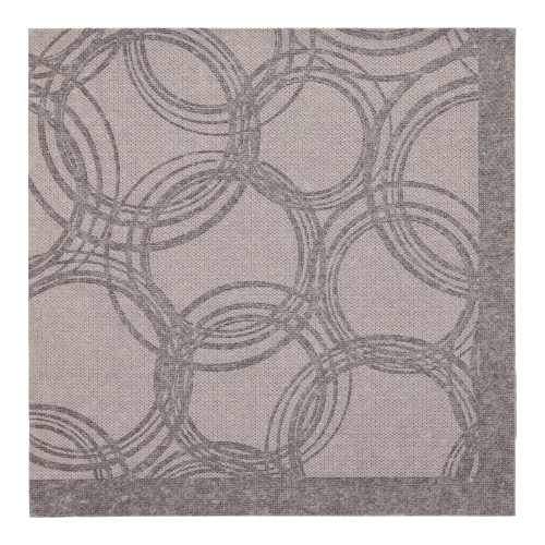 50 Servietten "ROYAL Collection" 1/4-Falz 40 cm x 40 cm grau "Bubbles"