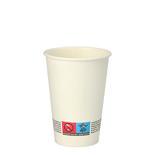 100 Automatenbecher, Pappe "To Go" 0,18 L Ø 7 cm · 9,2 cm weiss