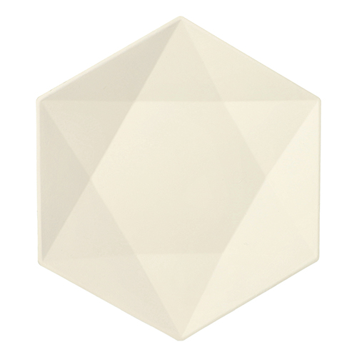 25 Teller Zuckerrohr "pure" 6-eckig 2,5 cm x 26 cm x 23 cm weiss "Diamond"