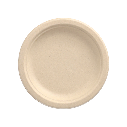50 Teller, Zuckerrohr "pure" ungeteilt Ø 15 cm · 2 cm natur
