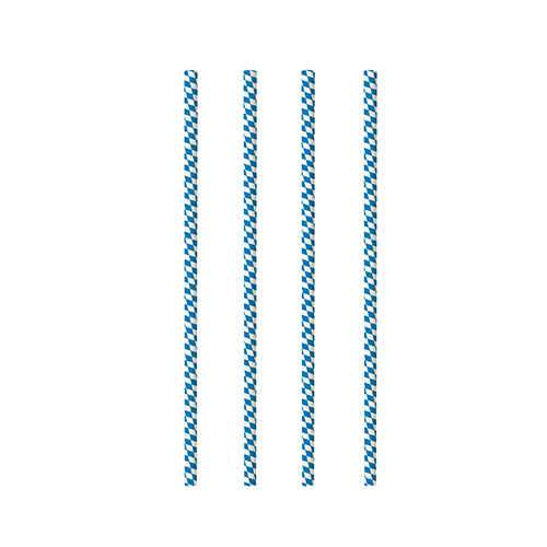 100 Trinkhalme, Papier Ø 6 mm · 20 cm "Bayrisch Blau"