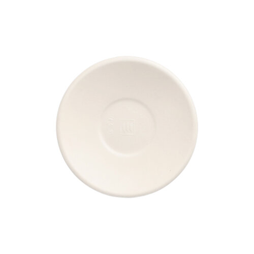 50 Teller Zuckerrohr "pure" rund Ø 9 cm · 1,3 cm weiss "Cella"