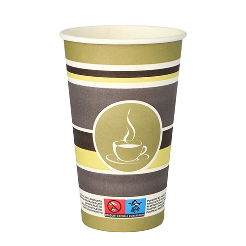 50 Trinkbecher, Pappe "To Go" 0,4 L Ø 9 cm · 13,9 cm "Coffee Rings"