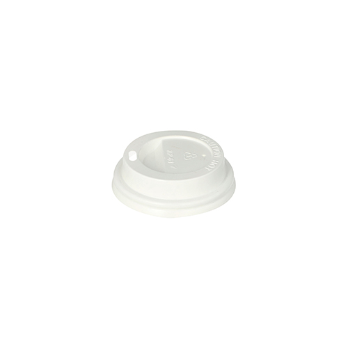 50 Dom-Deckel, PS "To Go" rund Ø 6,3 cm · 2 cm weiss