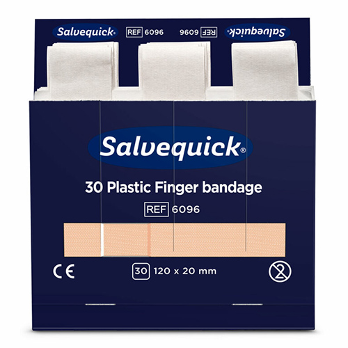 6 Set "Cederroth" Salvequick Plastic Pflaster (30 Stück) braun "Finger Bandage" , Refill