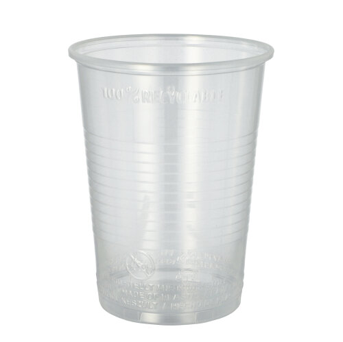 50 Trinkbecher, PP 0,4 L Ø 9,5 cm · 12,2 cm transparent mit Schaumrand
