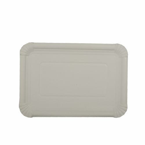 250 Teller, Pappe [rc] eckig 18 cm x 26 cm weiss