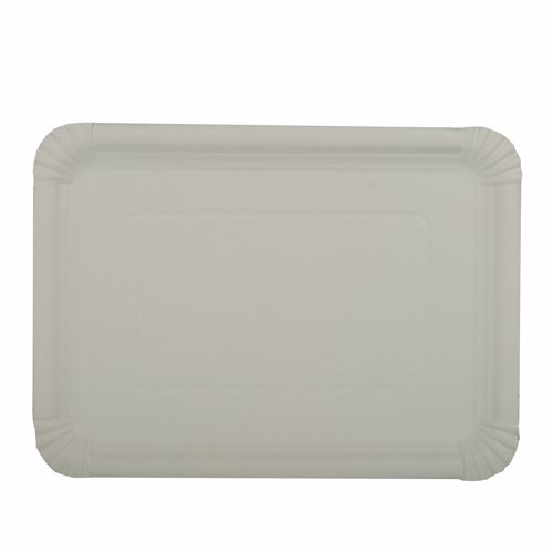 125 Teller, Pappe [rc] eckig 21 cm x 29 cm weiss