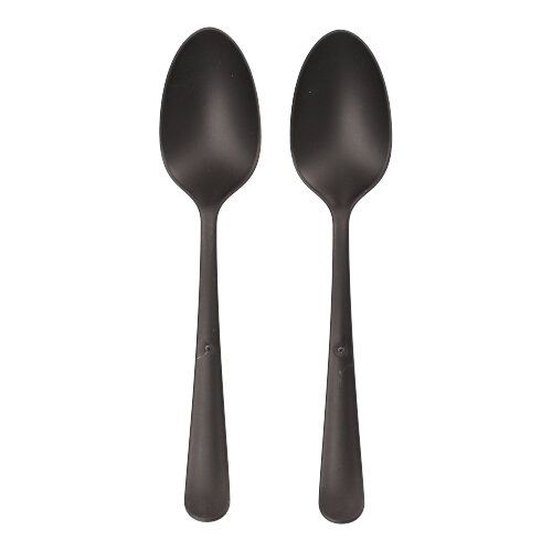 10 "Circulware" Mehrweg-Löffel PP-MF 19 cm schwarz "Gaia" extra stabil