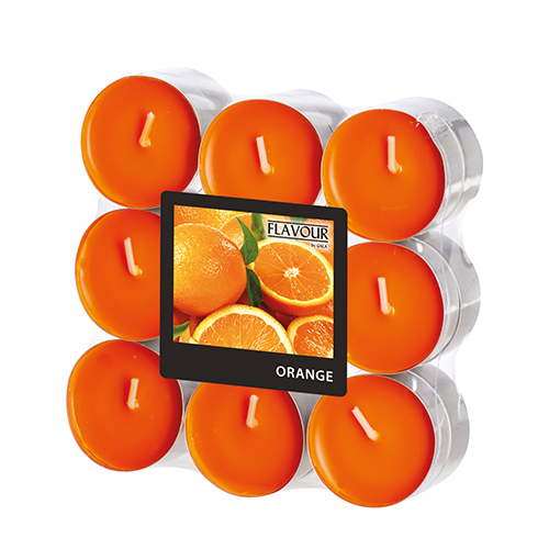 18 "GALA" Duftlichte Ø 37,5 mm · 16,6 mm orange - Orange