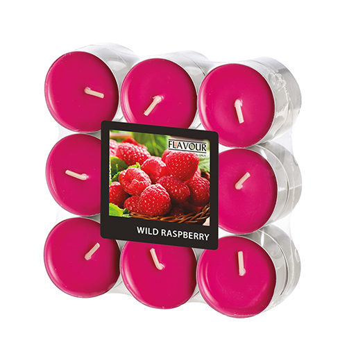 18 "GALA" Duftlichte Ø 37,5 mm · 16,6 mm weinrot - Wild Raspberry