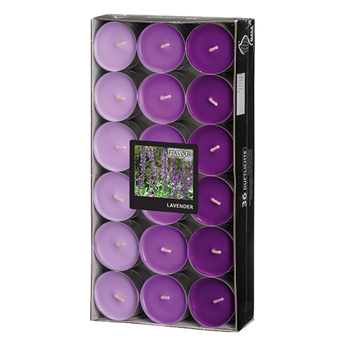 36 "GALA" Duftlichte Ø 38 mm · 17 mm violett - Lavender "Ton in Ton"