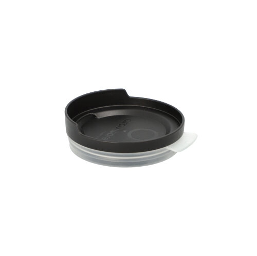 20 "Circulware" Deckel für Trinkbecher PP rund Ø 8 cm · 2,5 cm schwarz inkl. Trinköffnung