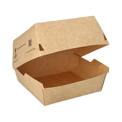 110 Burgerboxen, Pappe "NOTPLA" 7,8 cm x 11,5 cm x 11 cm braun