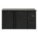 Flaschenkühltisch 280 Liter | Schwarz | 2 Türen | 1465 x 520 x 840 mm