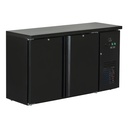 Flaschenkühltisch 280 Liter | Schwarz | 2 Türen | 1465 x 520 x 840 mm