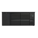 Flaschenkühltisch 425 Liter | Schwarz | 1 Tür + 4 Schubladen | 2005 x 520 x 840 mm